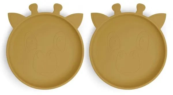 Nuuroo Akila silikonilautanen 2-pack - Dusty Tellow