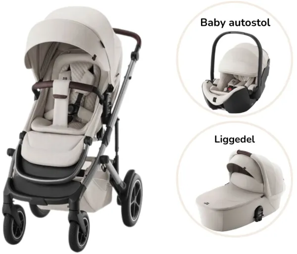 Smile 5Z lux yhdistelmävaunu sis. turvaistuin - soft taupe