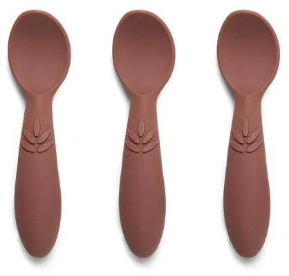 Nuuroo Ella silikonilusikka 3 kpl pakkaus - Mahogany